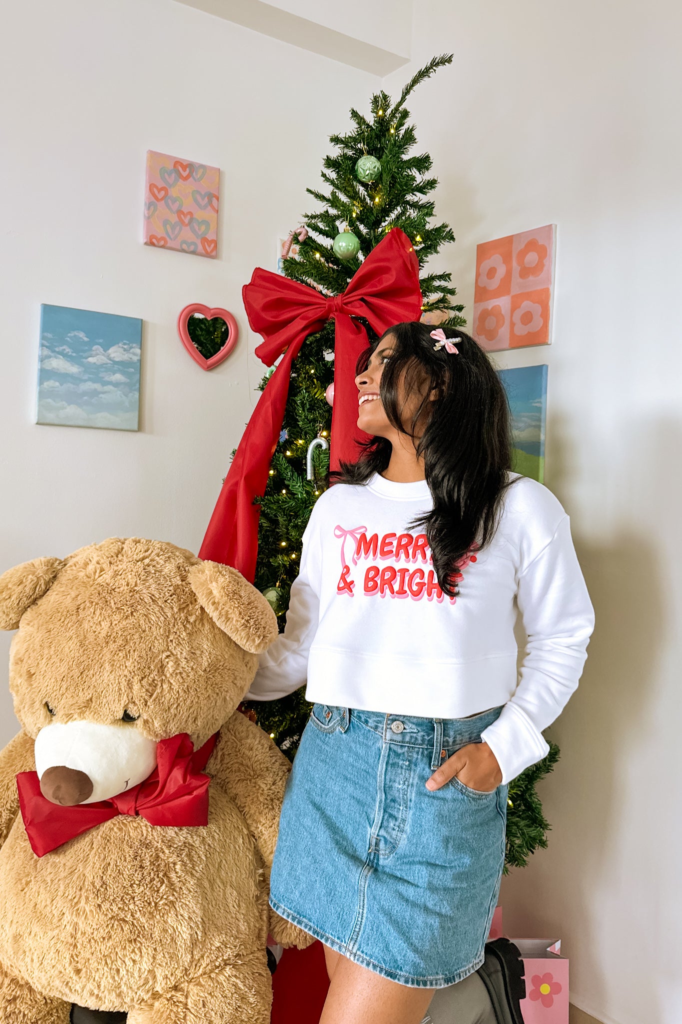 Merry & Bright Crop Pullover