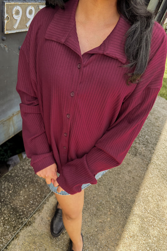 Burgundy Romance Shirt
