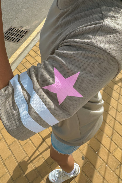 Star Player Oversize Jersey Beige