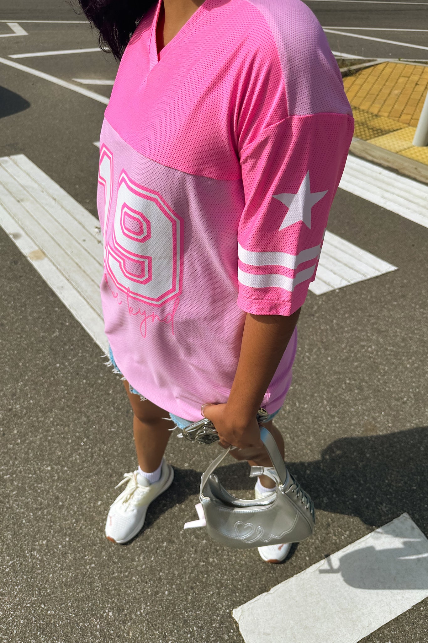 Star Player Oversize Jersey Pink