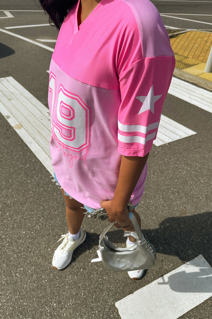 Star Player Oversize Jersey Pink
