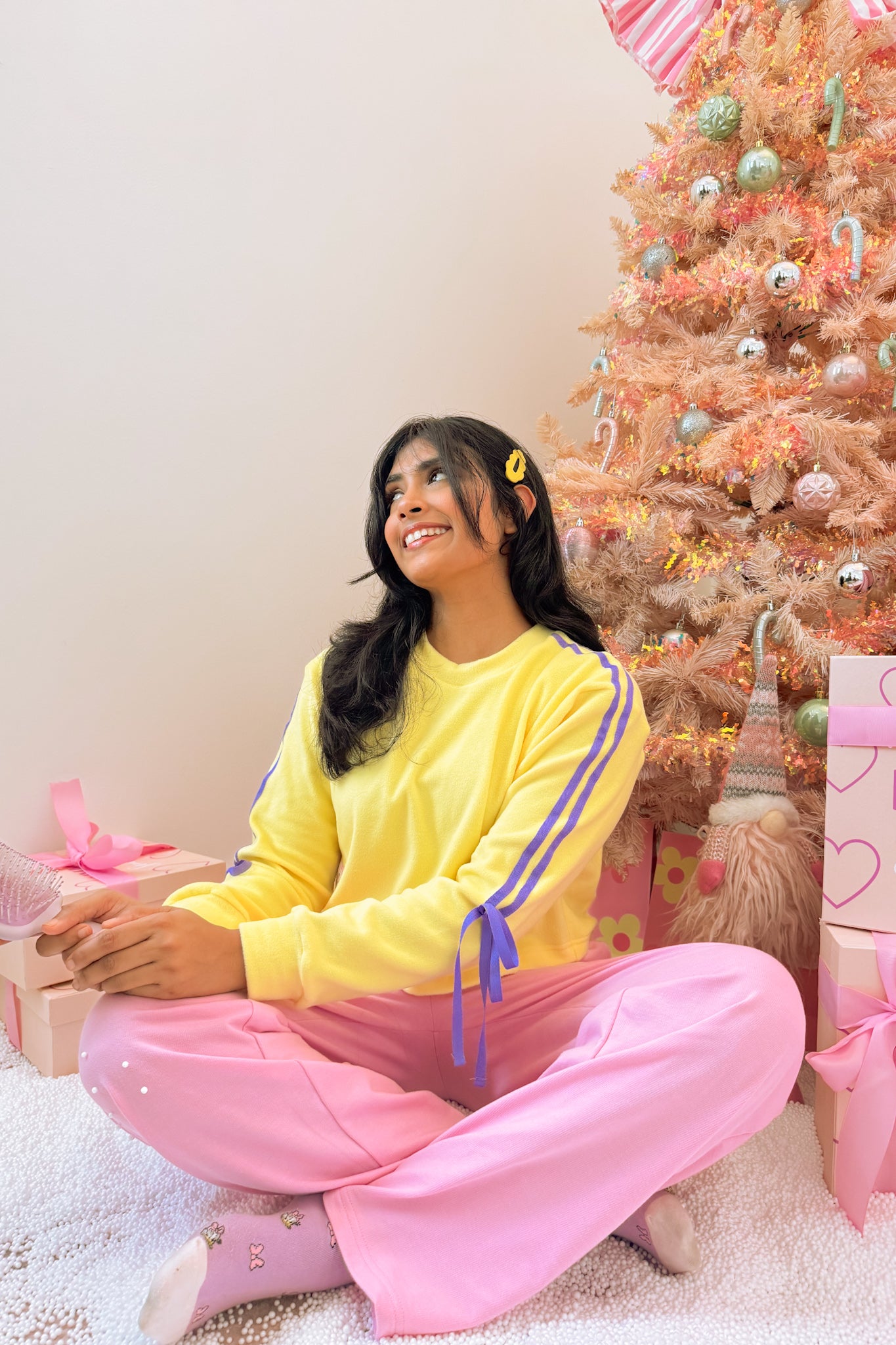 Warm Wish Purple Bow Pullover