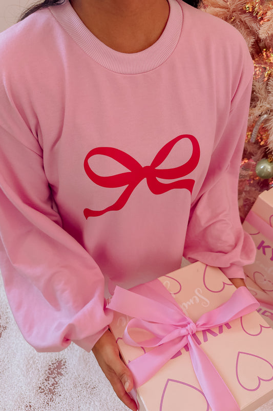 Merry Bow Balloon Sleeve Dress