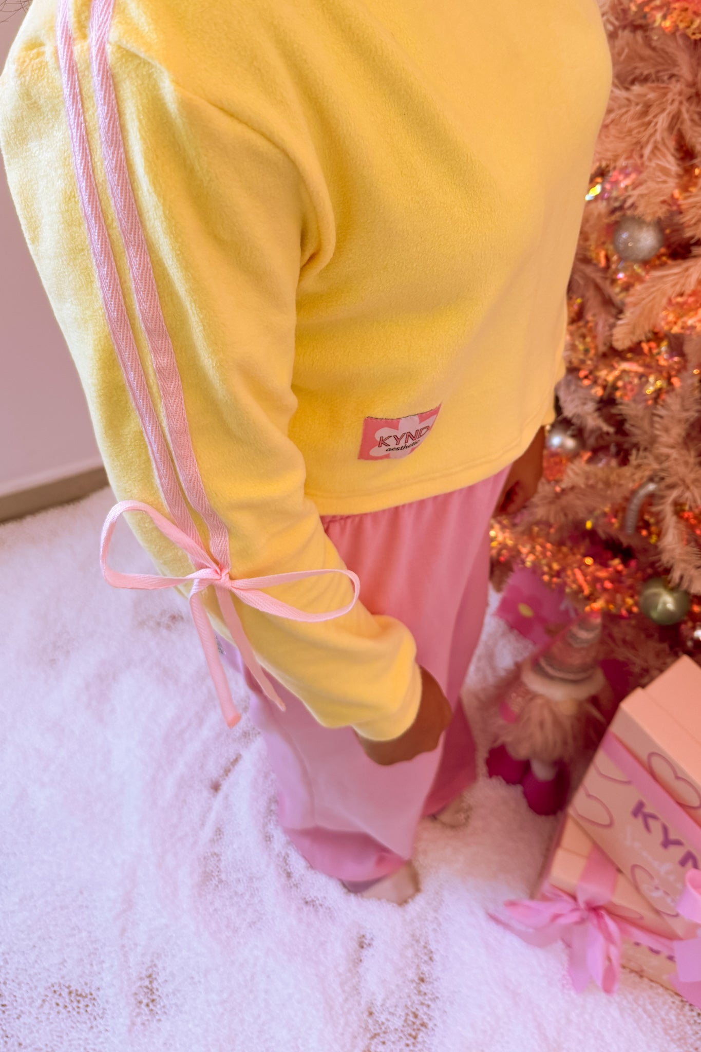 Warm Wish Pink Bow Pullover