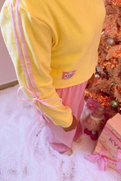 Warm Wish Pink Bow Pullover