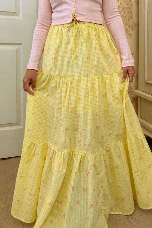 Sweet Little Bow Maxi Skirt