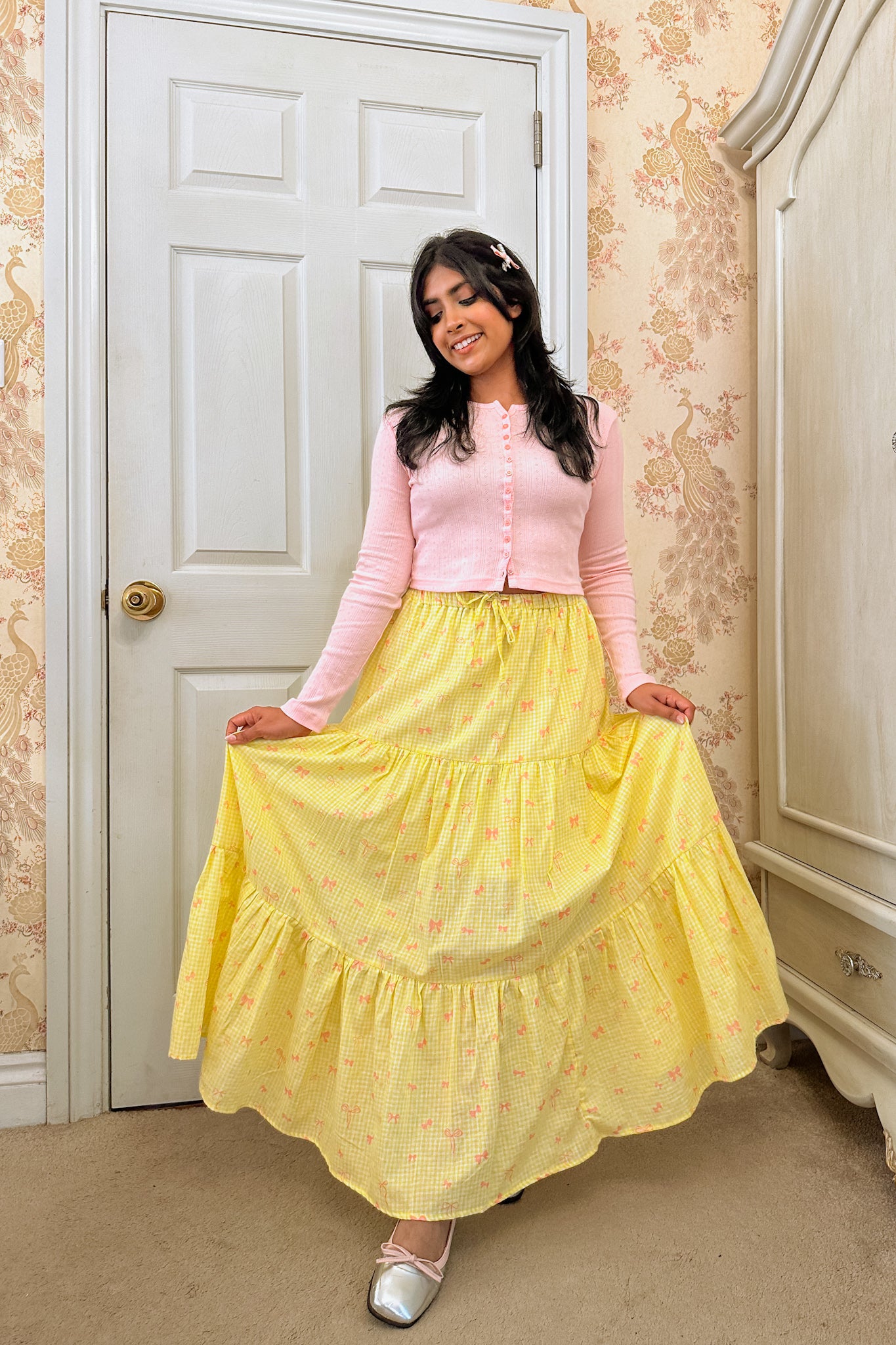 Sweet Little Bow Maxi Skirt