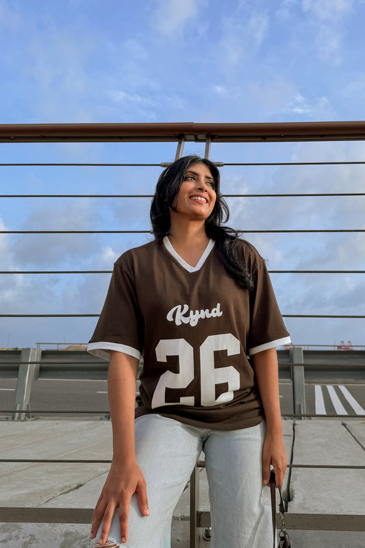 Lucky Twenty Six Oversized Sport Tee Dark Brown
