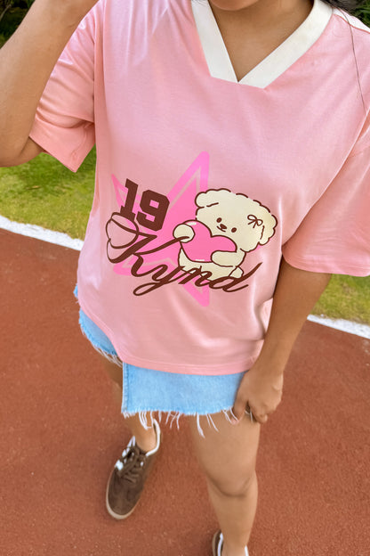 Wishing Star Oversized Tee Peach