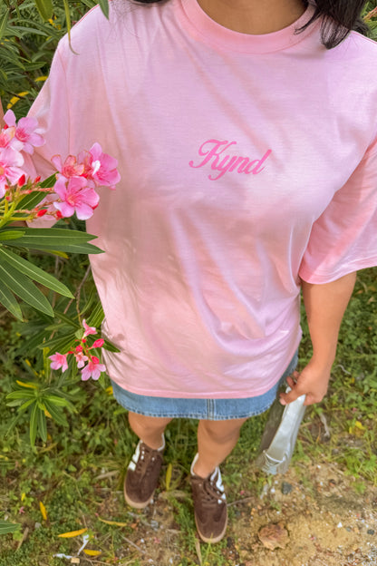 Girl Code Oversized Tee Baby Pink