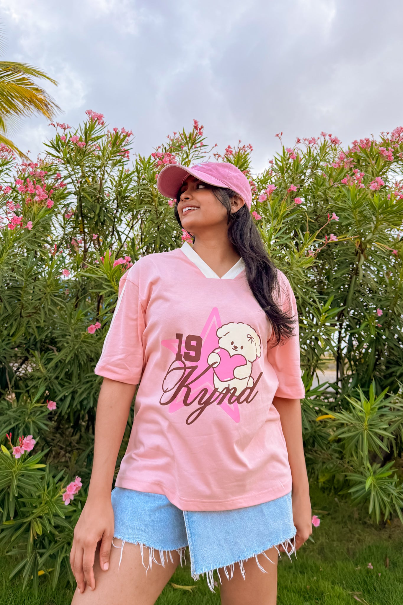 Wishing Star Oversized Tee Peach