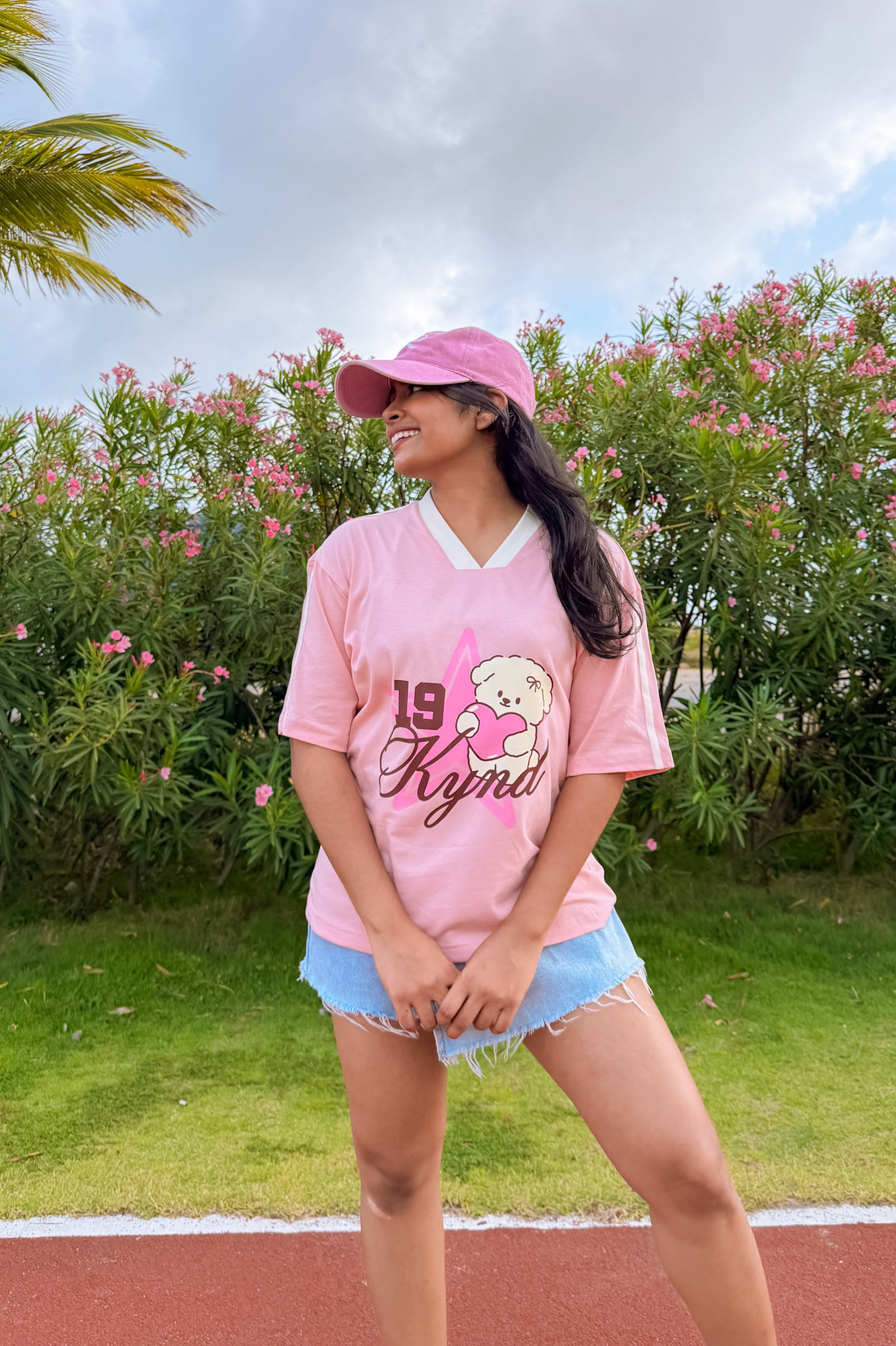 Wishing Star Oversized Tee Peach