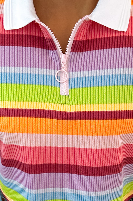 Rainbow Pop Crop Tshirt