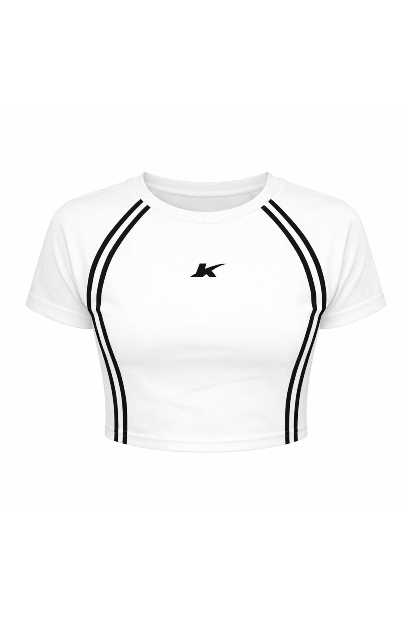 Sporty spice white fitted top