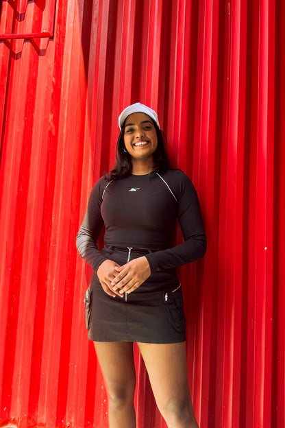 Off duty active fitted top