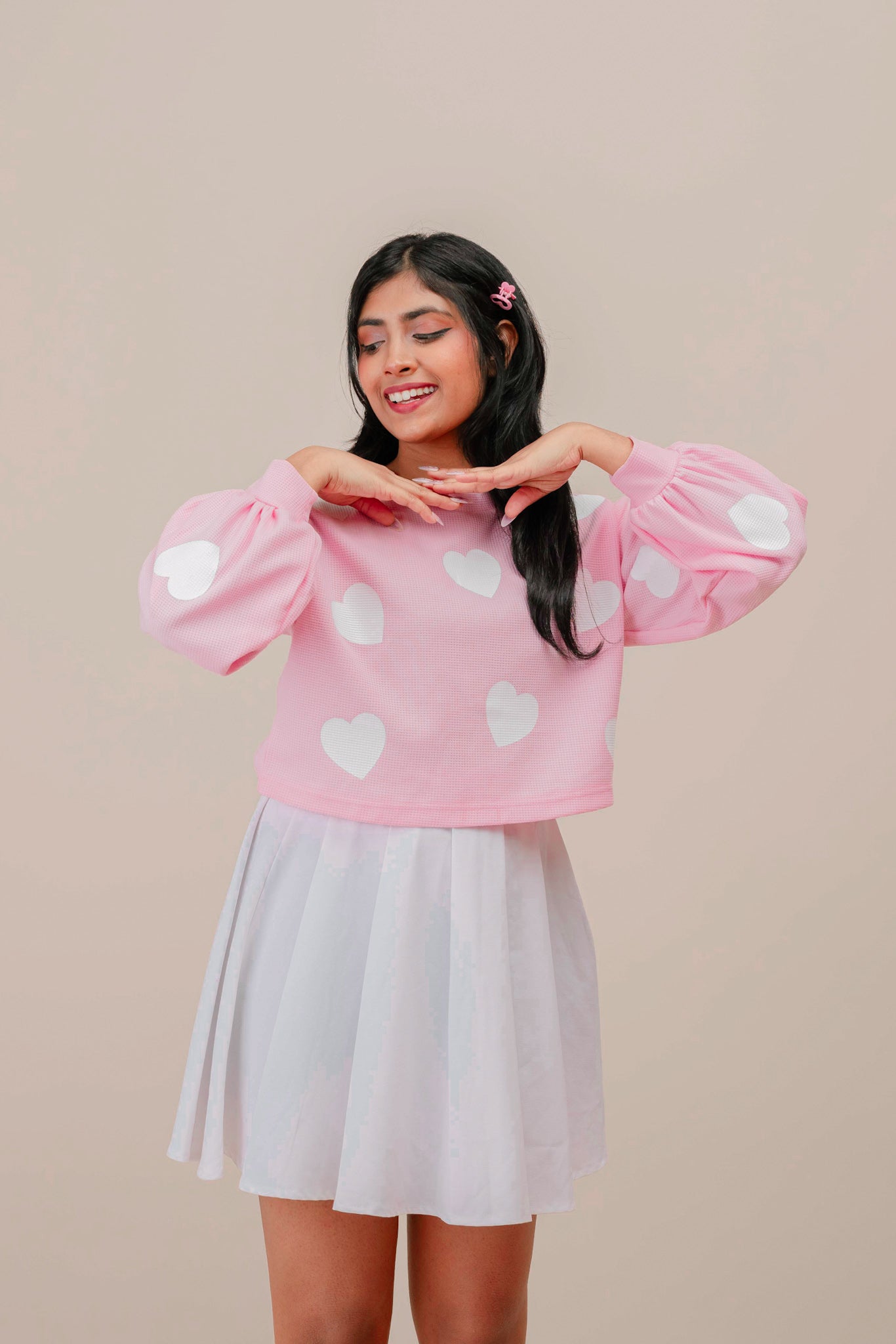 Pink Crush Balloon Sleeve Pullover