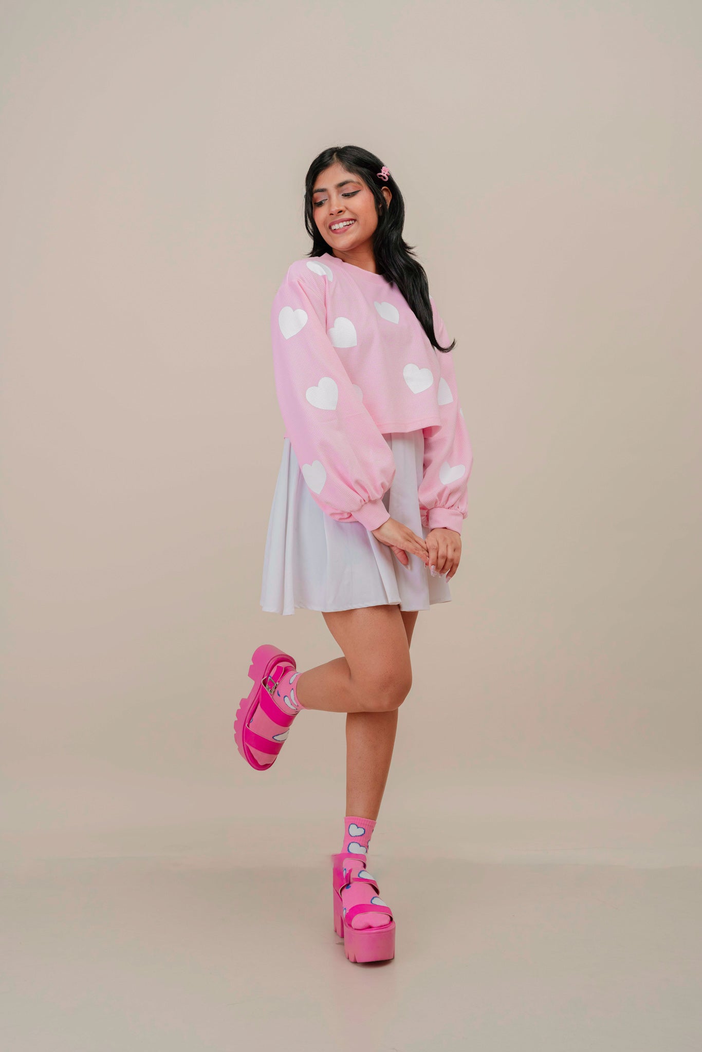 Pink Crush Balloon Sleeve Pullover