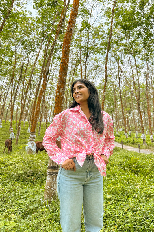 Softly In Bloom Oversize Shirt