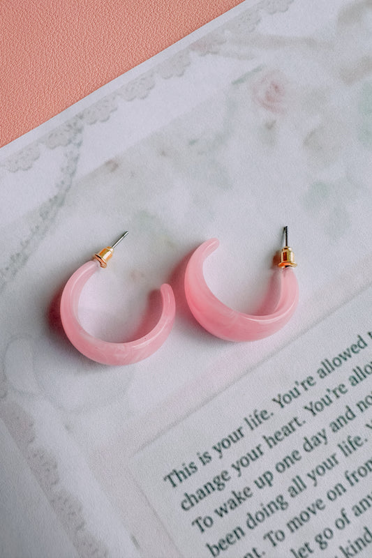 Cotton Candy Hoop Earring