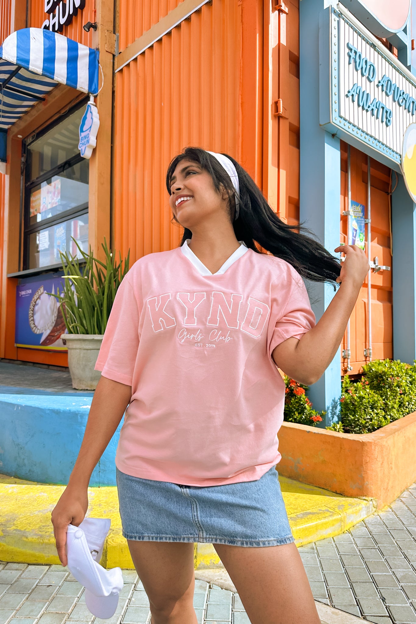 Girls Club Varsity Oversized Tee