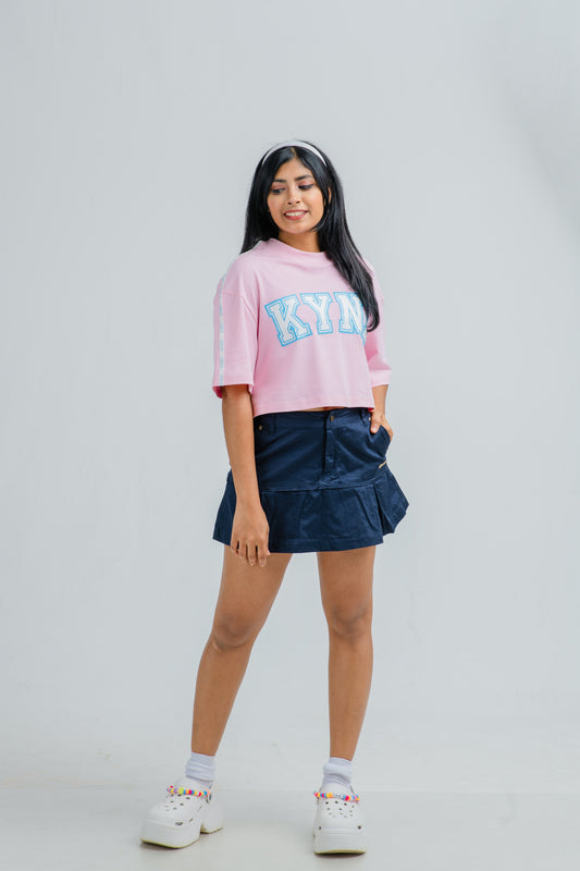 Power Play Oversize Crop T Shirt