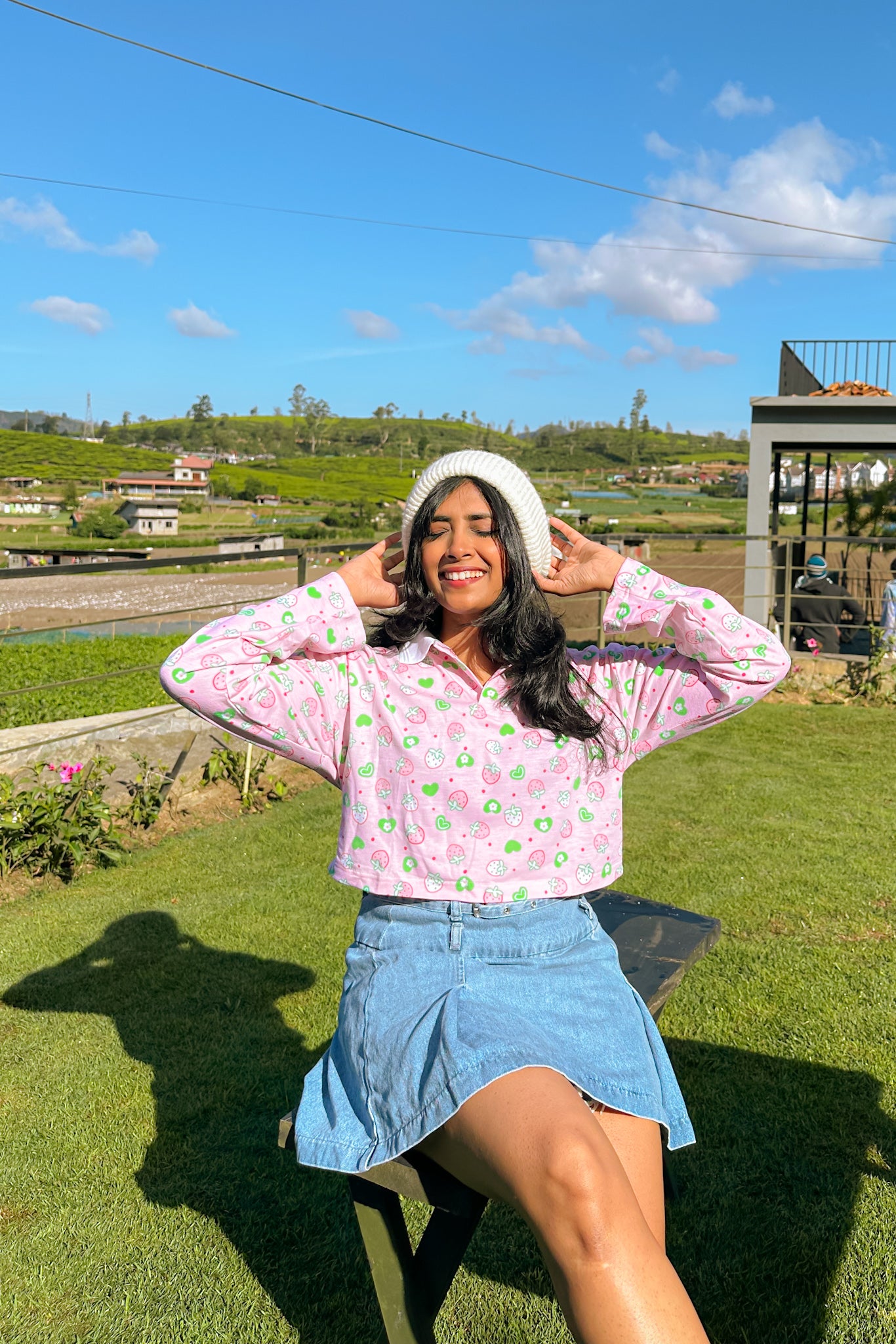Sweetheart Berry Polo Neck T Shirt