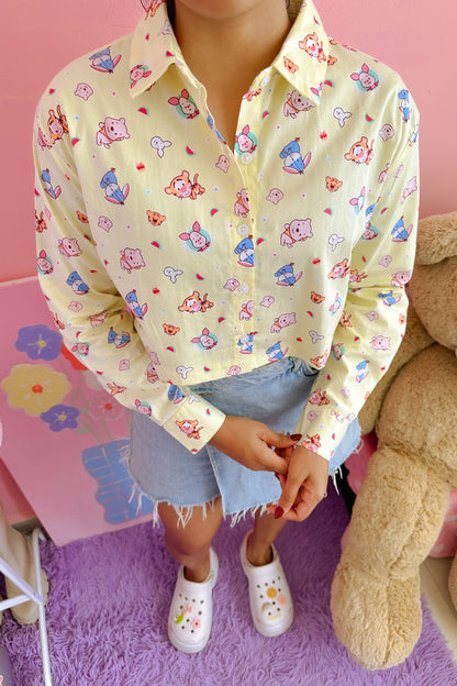 Playdate Yellow Crop Shirt