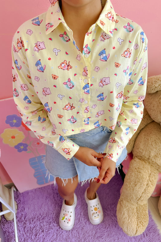 Playdate Yellow Crop Shirt