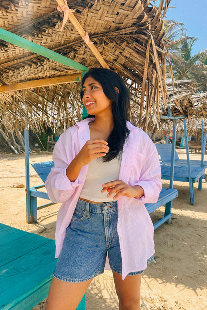 Sunset Blush Oversize Shirt