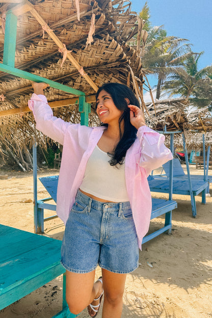 Sunset Blush Oversize Shirt