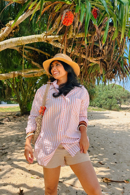 Palm Blush Oversize Shirt