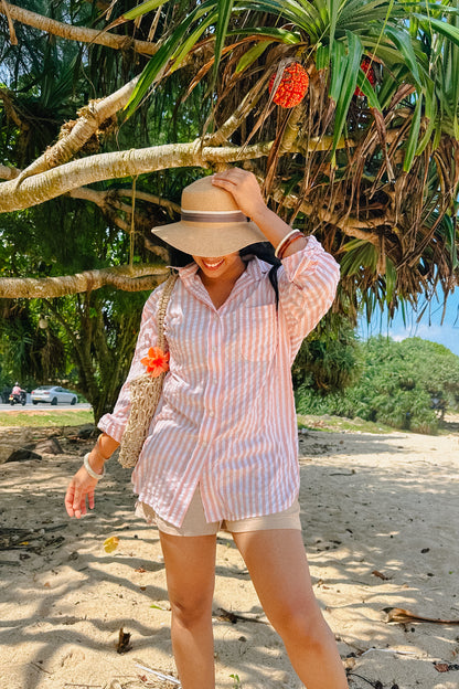 Palm Blush Oversize Shirt