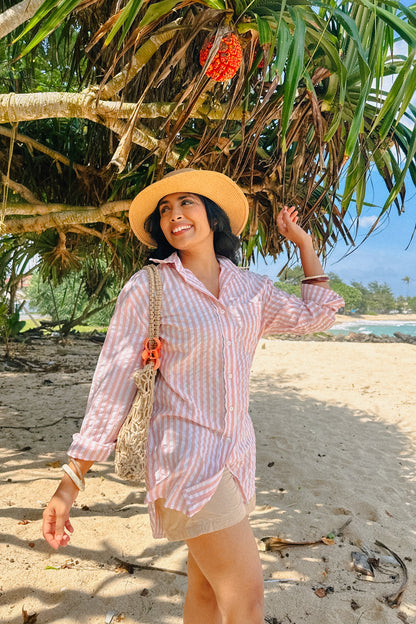 Palm Blush Oversize Shirt