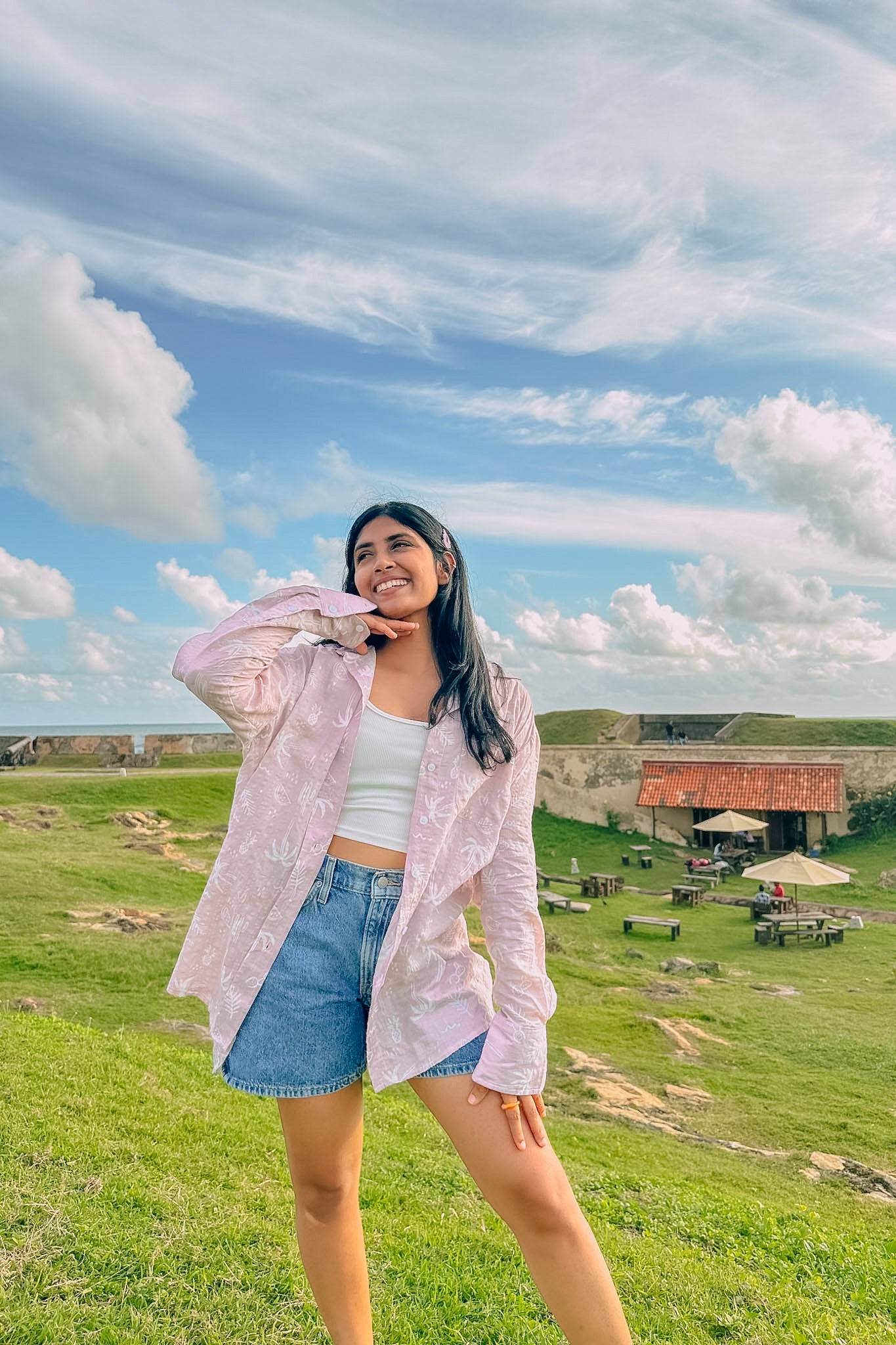 Tropical Blush Oversize Shirt